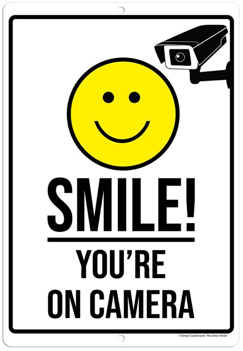 Free Printable Smile You Re On Camera Sign Printable
